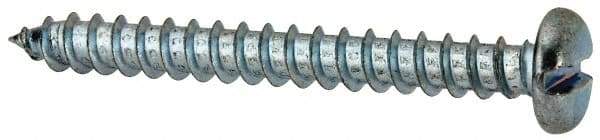 Value Collection - #12 Pan Head Slotted Sheet Metal Screw - Steel, 2" Length Under Head, Grade 2 - Apex Tool & Supply
