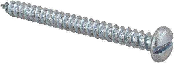 Value Collection - #12 Pan Head Slotted Sheet Metal Screw - Steel, 2-1/2" Length Under Head, Grade 2 - Apex Tool & Supply