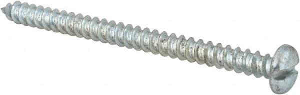 Made in USA - #12 Pan Head Slotted Sheet Metal Screw - Steel, 3" Length Under Head, Grade 2 - Apex Tool & Supply