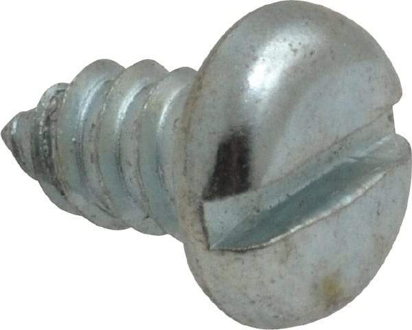Value Collection - #14 Pan Head Slotted Sheet Metal Screw - Steel, 1/2" Length Under Head, Grade 2 - Apex Tool & Supply