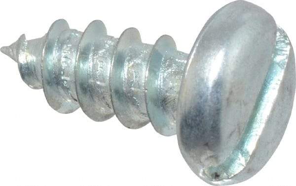 Value Collection - #14 Pan Head Slotted Sheet Metal Screw - Steel, 5/8" Length Under Head, Grade 2 - Apex Tool & Supply