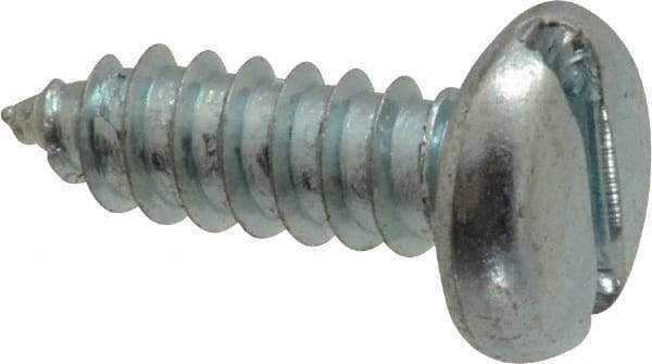 Value Collection - #14 Pan Head Slotted Sheet Metal Screw - Steel, 3/4" Length Under Head, Grade 2 - Apex Tool & Supply