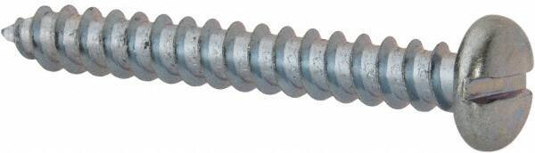 Value Collection - #14 Pan Head Slotted Sheet Metal Screw - Steel, 2" Length Under Head, Grade 2 - Apex Tool & Supply