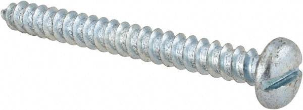 Value Collection - #14 Pan Head Slotted Sheet Metal Screw - Steel, 2-1/2" Length Under Head, Grade 2 - Apex Tool & Supply