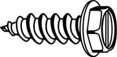 Value Collection - #12 Hex Washer Head Slotted Sheet Metal Screw - Stainless Steel, 1-1/2" Length Under Head, Grade 18-8 - Apex Tool & Supply