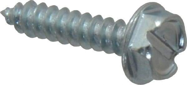Value Collection - #6 Hex Washer Head Slotted Sheet Metal Screw - Steel, 5/8" Length Under Head, Grade 2 - Apex Tool & Supply