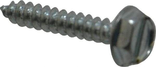 Value Collection - #6 Hex Washer Head Slotted Sheet Metal Screw - Steel, 3/4" Length Under Head, Grade 2 - Apex Tool & Supply