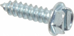 Value Collection - #8 Hex Washer Head Slotted Sheet Metal Screw - Steel, 5/8" Length Under Head, Grade 2 - Apex Tool & Supply