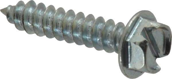 Value Collection - #8 Hex Washer Head Slotted Sheet Metal Screw - Steel, 3/4" Length Under Head, Grade 2 - Apex Tool & Supply