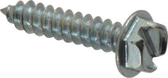 Value Collection - #8 Hex Washer Head Slotted Sheet Metal Screw - Steel, 3/4" Length Under Head, Grade 2 - Apex Tool & Supply