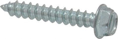 Value Collection - #8 Hex Washer Head Slotted Sheet Metal Screw - Steel, 1" Length Under Head, Grade 2 - Apex Tool & Supply