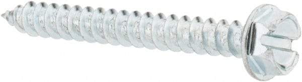 Value Collection - #8 Hex Washer Head Slotted Sheet Metal Screw - Steel, 1-1/2" Length Under Head, Grade 2 - Apex Tool & Supply
