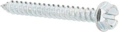 Value Collection - #8 Hex Washer Head Slotted Sheet Metal Screw - Steel, 1-1/2" Length Under Head, Grade 2 - Apex Tool & Supply