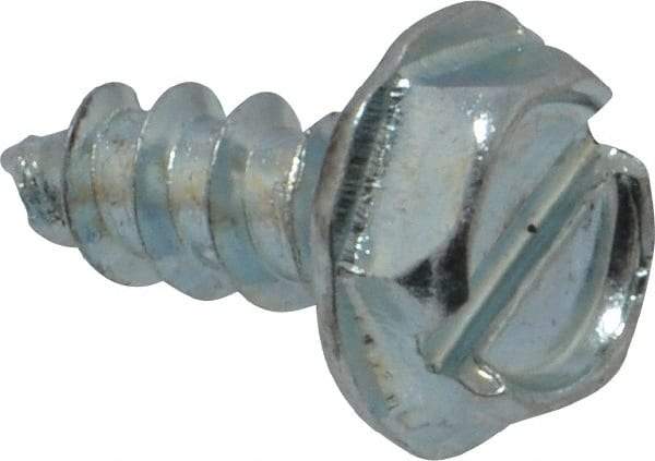 Value Collection - #10 Hex Washer Head Slotted Sheet Metal Screw - Steel, 1/2" Length Under Head, Grade 2 - Apex Tool & Supply