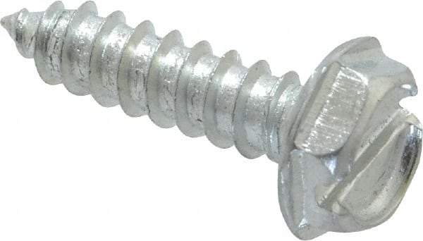 Value Collection - #10 Hex Washer Head Slotted Sheet Metal Screw - Steel, 3/4" Length Under Head, Grade 2 - Apex Tool & Supply