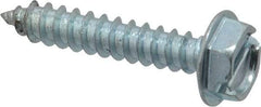 Value Collection - #10 Hex Washer Head Slotted Sheet Metal Screw - Steel, 1" Length Under Head, Grade 2 - Apex Tool & Supply