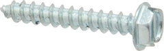 Value Collection - #10 Hex Washer Head Slotted Sheet Metal Screw - Steel, 1-1/4" Length Under Head, Grade 2 - Apex Tool & Supply