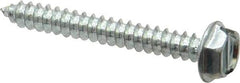 Value Collection - #10 Hex Washer Head Slotted Sheet Metal Screw - Steel, 1-1/2" Length Under Head, Grade 2 - Apex Tool & Supply