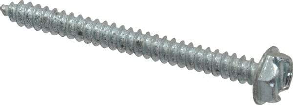 Value Collection - #10 Hex Washer Head Slotted Sheet Metal Screw - Steel, 2" Length Under Head, Grade 2 - Apex Tool & Supply