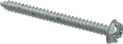 Value Collection - #10 Hex Washer Head Slotted Sheet Metal Screw - Steel, 2" Length Under Head, Grade 2 - Apex Tool & Supply