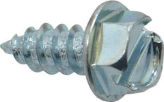 Value Collection - #12 Hex Washer Head Slotted Sheet Metal Screw - Steel, 1/2" Length Under Head, Grade 2 - Apex Tool & Supply