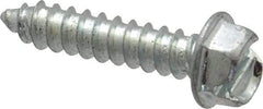 Value Collection - #12 Hex Washer Head Slotted Sheet Metal Screw - Steel, 1" Length Under Head, Grade 2 - Apex Tool & Supply