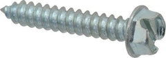 Value Collection - #12 Hex Washer Head Slotted Sheet Metal Screw - Steel, 1-1/4" Length Under Head, Grade 2 - Apex Tool & Supply