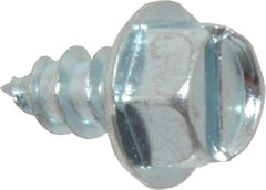 Value Collection - #14 Hex Washer Head Slotted Sheet Metal Screw - Steel, 1/2" Length Under Head, Grade 2 - Apex Tool & Supply