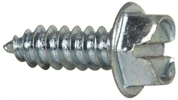 Value Collection - #14 Hex Washer Head Slotted Sheet Metal Screw - Steel, 3/4" Length Under Head, Grade 2 - Apex Tool & Supply