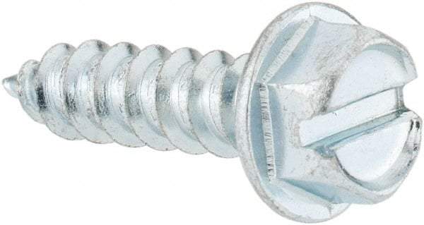 Value Collection - #14 Hex Washer Head Slotted Sheet Metal Screw - Steel, 1" Length Under Head, Grade 2 - Apex Tool & Supply