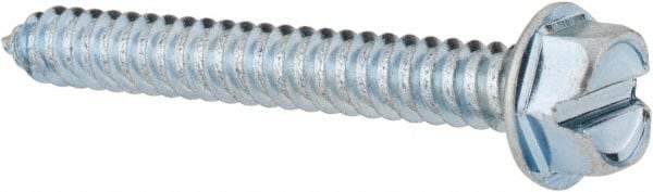 Value Collection - #14 Hex Washer Head Slotted Sheet Metal Screw - Steel, 2" Length Under Head, Grade 2 - Apex Tool & Supply