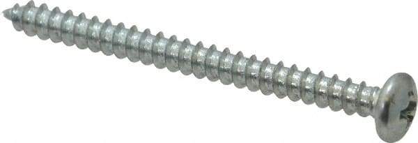 Value Collection - #8 Pan Head Phillips Sheet Metal Screw - Steel, 2" Length Under Head, Grade 2 - Apex Tool & Supply