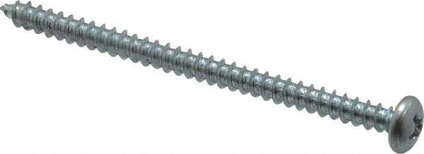 Value Collection - #8 Pan Head Phillips Sheet Metal Screw - Steel, 2-1/2" Length Under Head, Grade 2 - Apex Tool & Supply