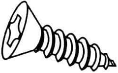 Value Collection - #8 Flat Head Phillips Sheet Metal Screw - Steel, 7/8" OAL, Grade 2 - Apex Tool & Supply