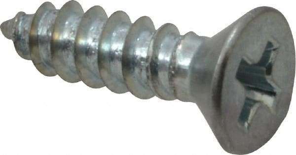 Value Collection - #8 Flat Head Phillips Sheet Metal Screw - Steel, 5/8" OAL, Grade 2 - Apex Tool & Supply