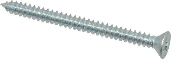 Value Collection - #8 Flat Head Phillips Sheet Metal Screw - Steel, 2" OAL, Grade 2 - Apex Tool & Supply