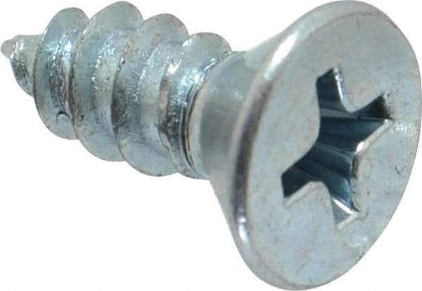 Value Collection - #10 Flat Head Phillips Sheet Metal Screw - Steel, 1/2" OAL, Grade 2 - Apex Tool & Supply