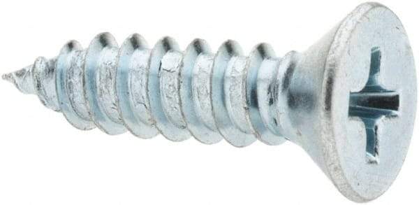 Value Collection - #10 Flat Head Phillips Sheet Metal Screw - Steel, 3/4" OAL, Grade 2 - Apex Tool & Supply