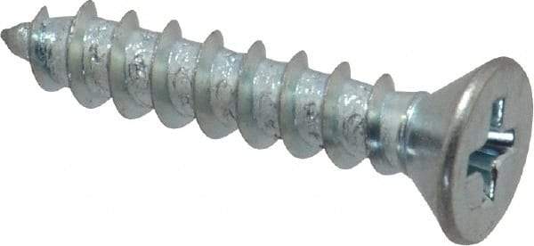 Value Collection - #10 Flat Head Phillips Sheet Metal Screw - Steel, 1" OAL, Grade 2 - Apex Tool & Supply