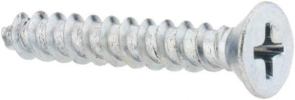 Value Collection - #10 Flat Head Phillips Sheet Metal Screw - Steel, 1-1/4" OAL, Grade 2 - Apex Tool & Supply