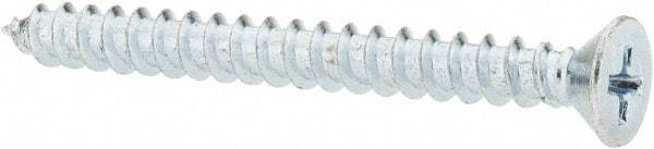 Value Collection - #10 Flat Head Phillips Sheet Metal Screw - Steel, 2" OAL, Grade 2 - Apex Tool & Supply