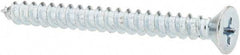 Value Collection - #10 Flat Head Phillips Sheet Metal Screw - Steel, 2" OAL, Grade 2 - Apex Tool & Supply