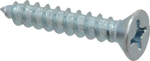 Value Collection - #12 Flat Head Phillips Sheet Metal Screw - Steel, 1-1/4" OAL, Grade 2 - Apex Tool & Supply