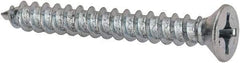 Value Collection - #12 Flat Head Phillips Sheet Metal Screw - Steel, 1-3/4" OAL, Grade 2 - Apex Tool & Supply