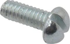 Value Collection - #2-56 UNC, 1/4" Length Under Head Slotted Drive Machine Screw - Round Head, Grade J82 Steel, Zinc-Plated Finish, Without Washer - Apex Tool & Supply