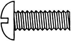 Value Collection - #3-48 UNC, 5/8" Length Under Head Slotted Drive Machine Screw - Round Head, Alloy Steel, Zinc-Plated Finish, Without Washer - Apex Tool & Supply