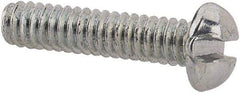 Value Collection - #2-56 UNC, 3/8" Length Under Head Slotted Drive Machine Screw - Round Head, Alloy Steel, Zinc-Plated Finish, Without Washer - Apex Tool & Supply