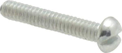 Value Collection - #2-56 UNC, 1/2" Length Under Head Slotted Drive Machine Screw - Round Head, Grade J82 Steel, Zinc-Plated Finish, Without Washer - Apex Tool & Supply