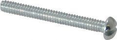 Value Collection - #2-56 UNC, 3/4" Length Under Head Slotted Drive Machine Screw - Round Head, Alloy Steel, Zinc-Plated Finish, Without Washer - Apex Tool & Supply