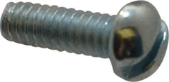 Value Collection - #3-48 UNC, 5/16" Length Under Head Slotted Drive Machine Screw - Round Head, Grade J82 Steel, Zinc-Plated Finish, Without Washer - Apex Tool & Supply